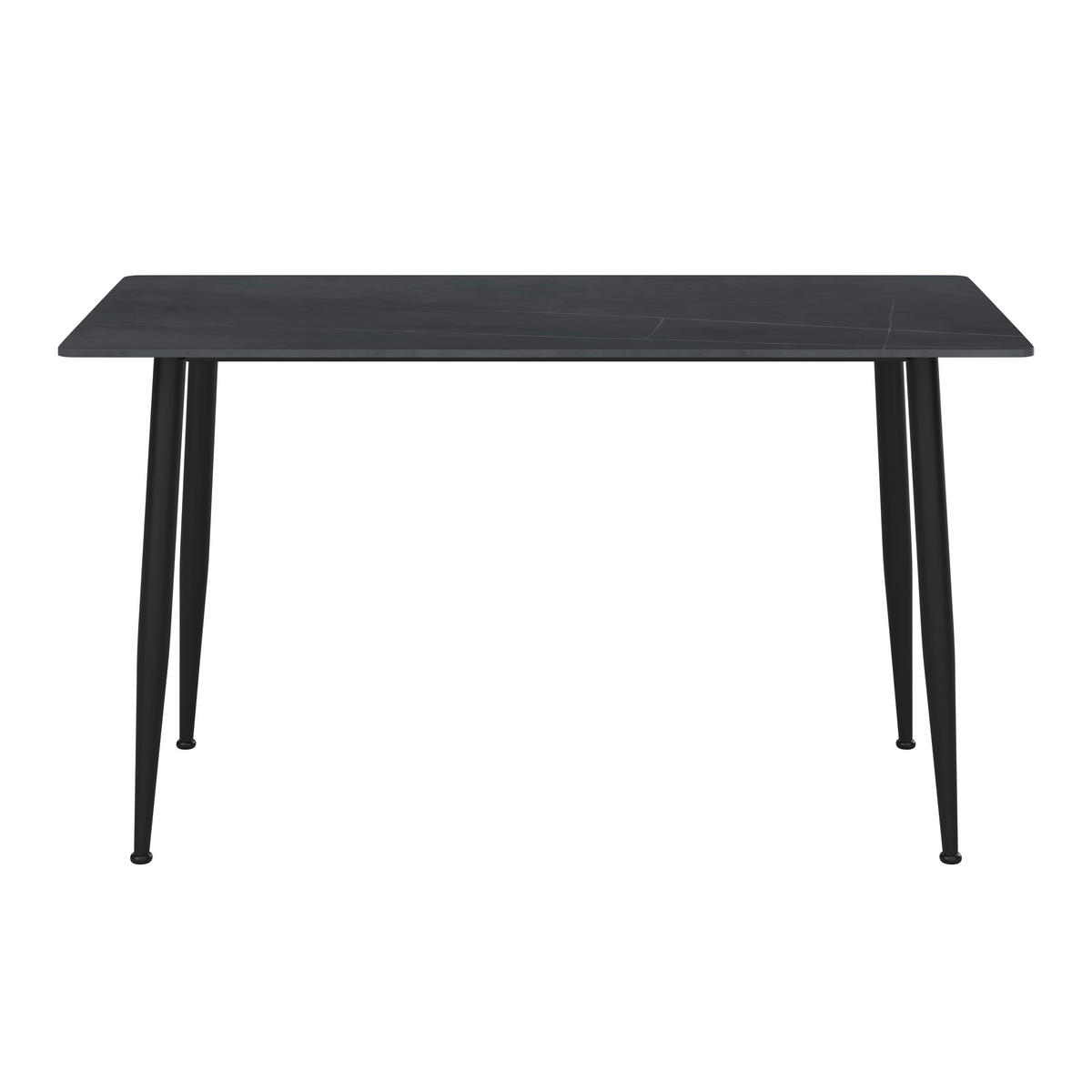 JEDÁLENSKÝ STÔL, čierna, 160/76/80 cm - čierna, Design, kov/keramika (160/76/80cm) - P & B