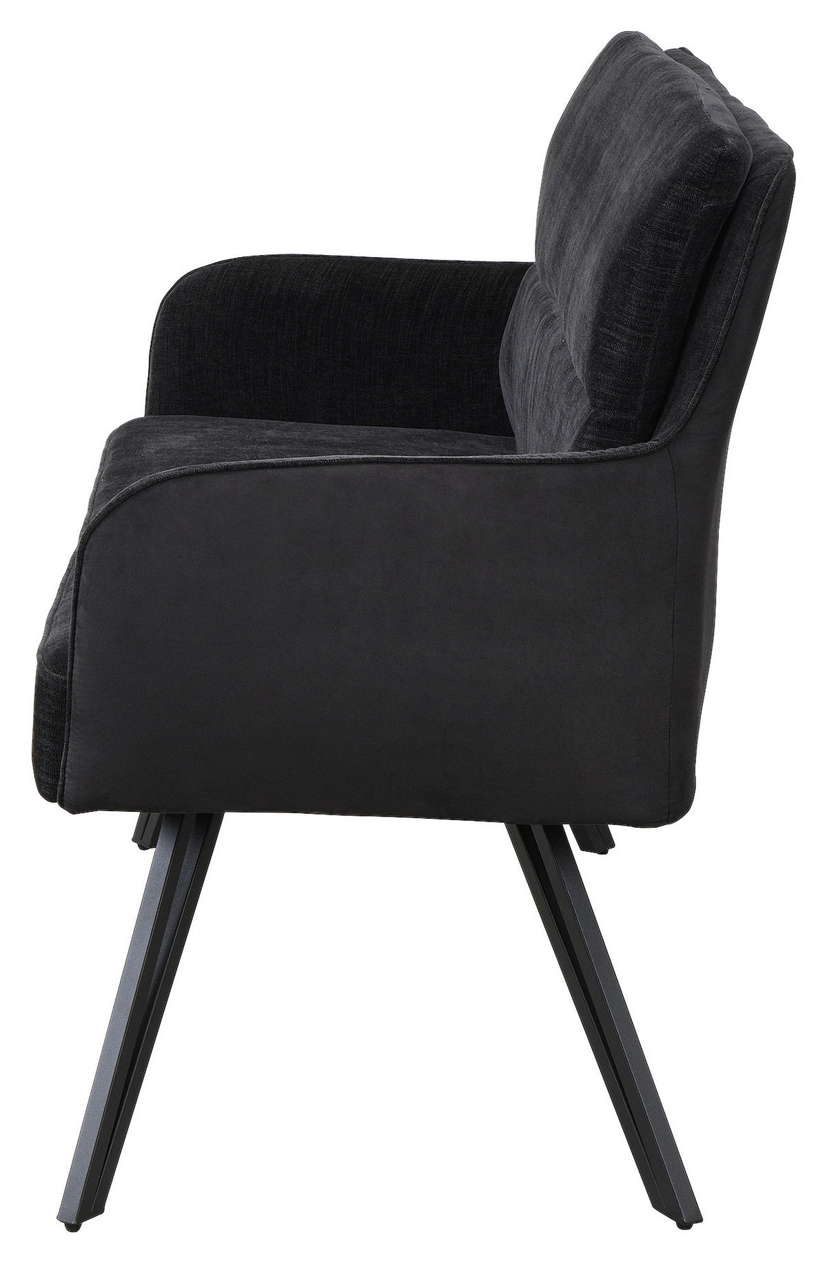 SITZBANK - Schwarz, MODERN, Textil/Metall (140/94/67cm) - MID.YOU