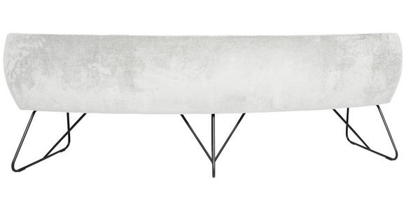 SITZBANK 252/88/81 cm Flachgewebe Hellgrau Metall - Anthrazit/Hellgrau, Design, Textil/Metall (252/88/81cm) - Valnatura