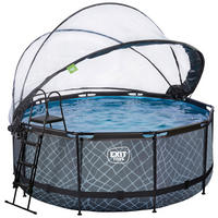 POOL 360/122 cm  - Blaugrau, Konventionell, Kunststoff/Metall (360/122cm) - EXIT Toys