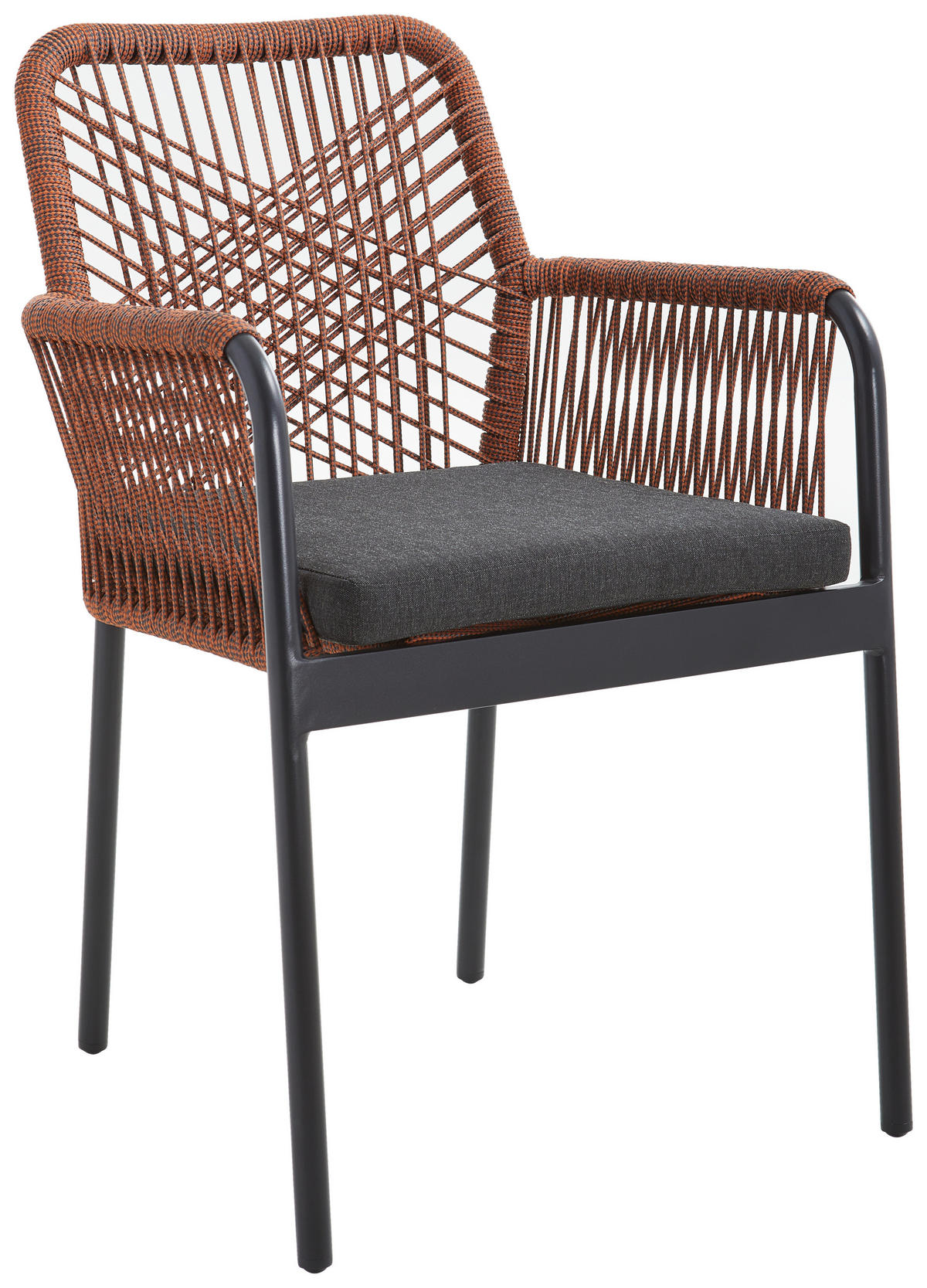 GARTENSESSEL Aluminium Rot, Schwarz  - Rot/Schwarz, Design, Textil/Metall (57/89/60cm) - Ambia Garden