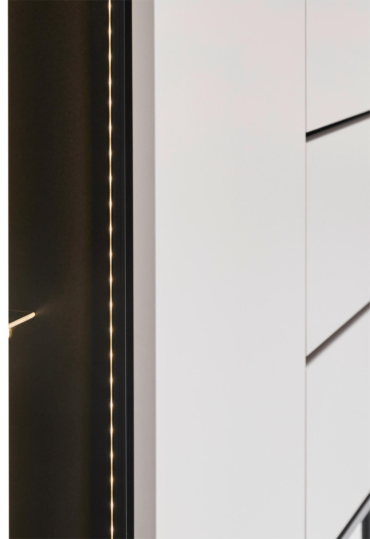 SIDEBOARD  in 167/83/41 cm  - Kaschmir/Schwarz, Design, Glas/Holzwerkstoff (167/83/41cm) - Voleo