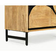 SIDEBOARD  in 160/85/40 cm  - Schwarz/Akaziefarben, Design, Holz/Metall (160/85/40cm) - Ambia Home