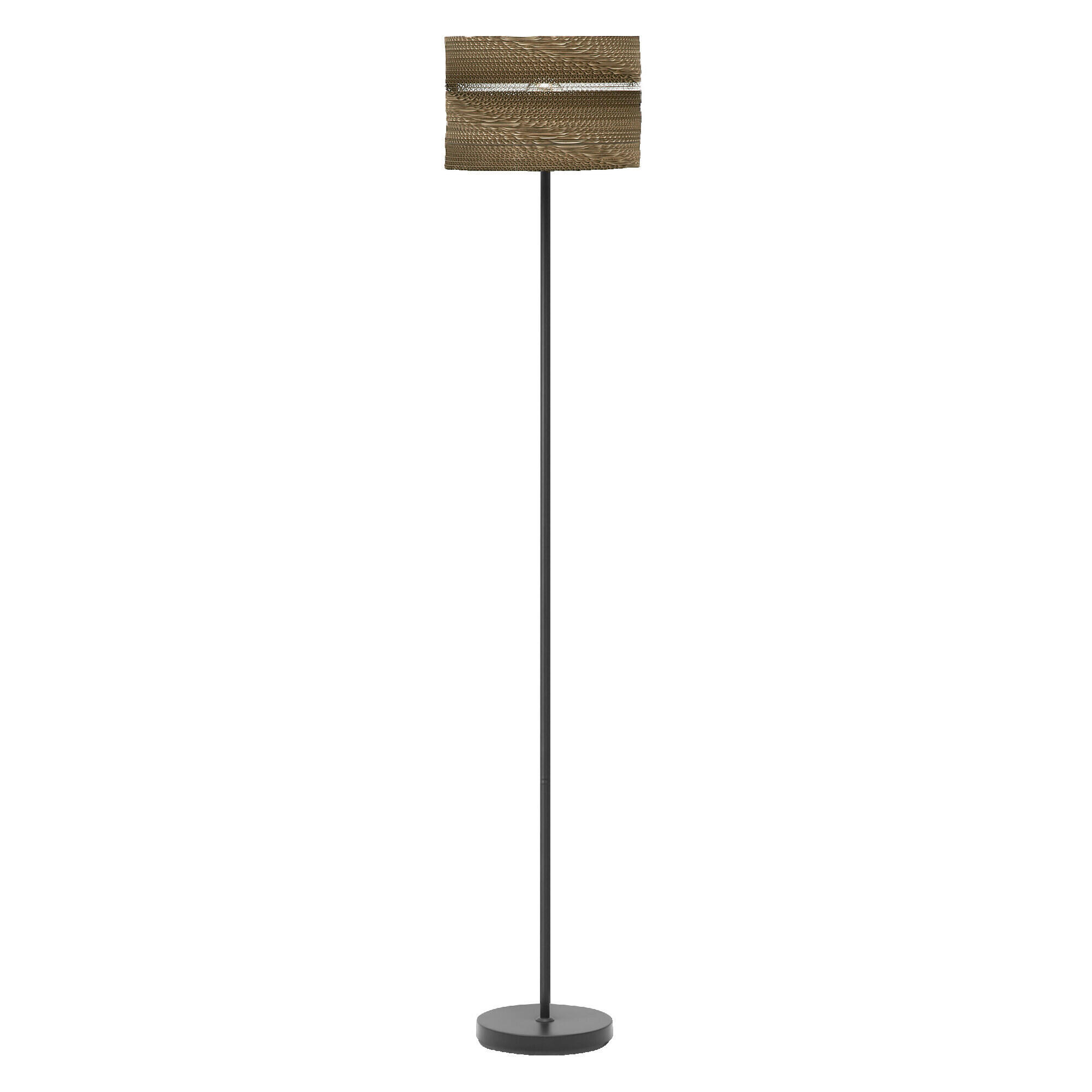STEHLEUCHTE 30/160 cm - Braun, Natur, Karton/Metall (30/160cm) - Osram