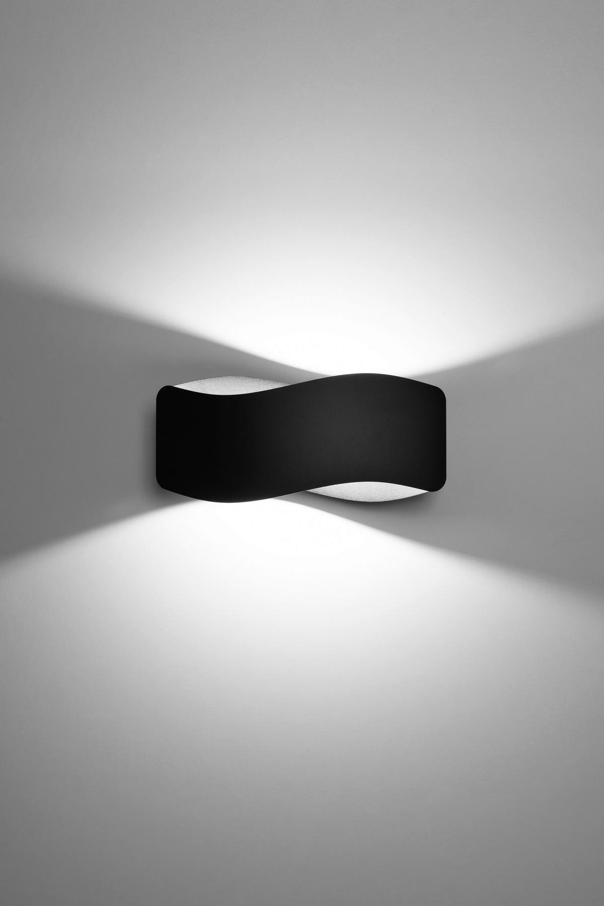 WANDLEUCHTE TILA 30/11/13 cm  - Schwarz, Design, Metall (30/11/13cm)