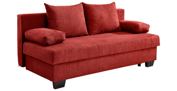 SCHLAFSOFA in Flachgewebe Rot  - Rot, KONVENTIONELL, Holz/Textil (200/88/102cm) - Xora