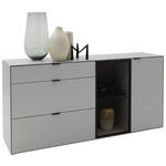 SIDEBOARD Grau  181,9/87,9/45,2 cm  - Schwarz/Grau, Design, Glas/Holz (181,9/87,9/45,2cm) - Dieter Knoll