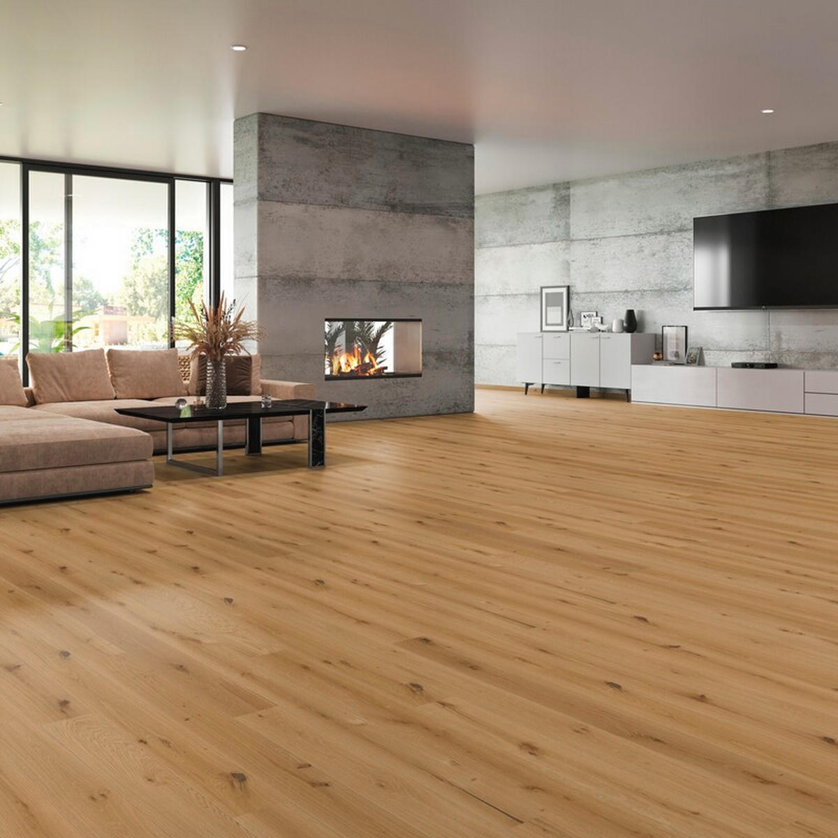 LANDHAUSDIELE Marcanto Trend Eiche Natur Alpin 100011301  per  m² - Eichefarben, Trend, Holz (220,5/17,6/1,3cm) - Tilo