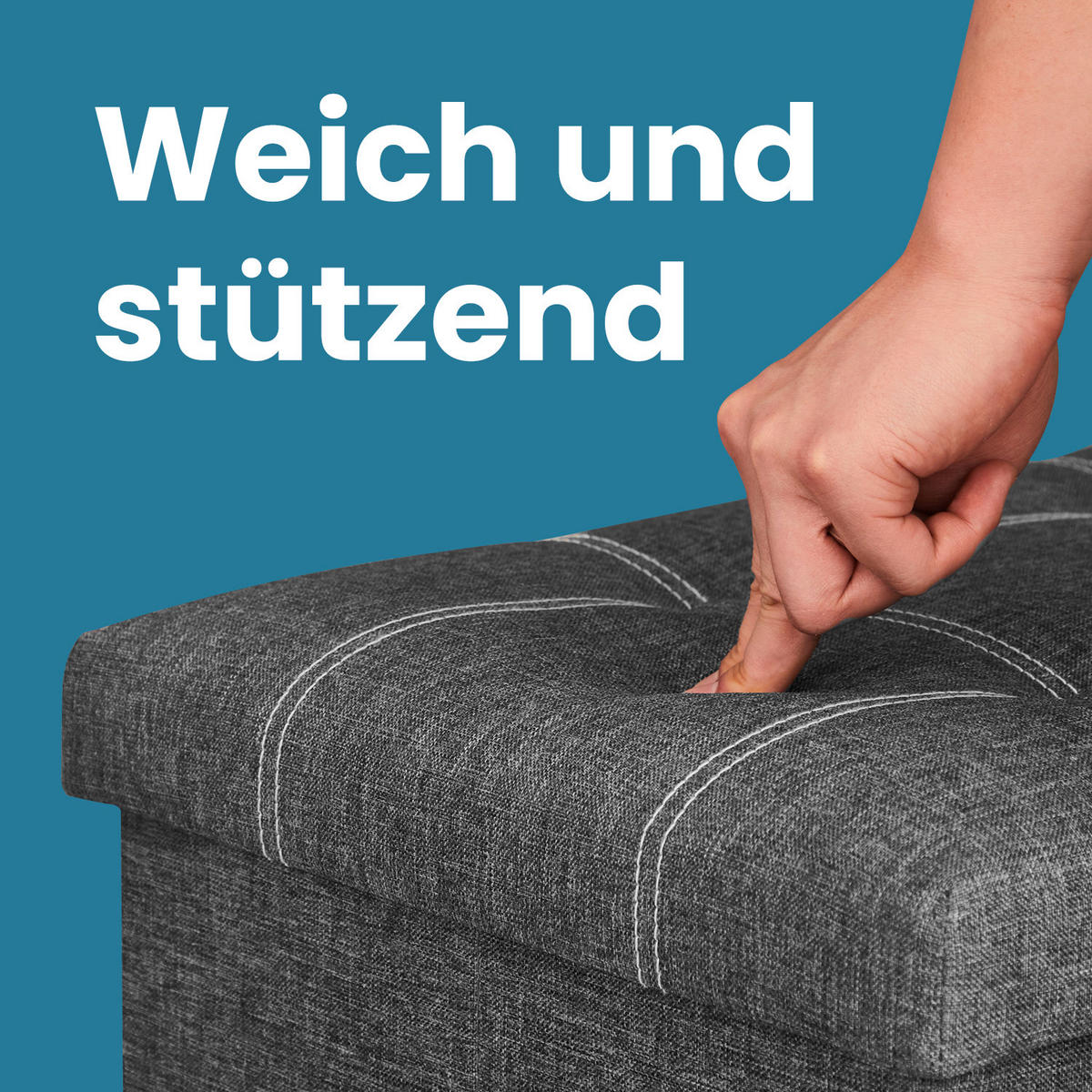 SITZBOX  - Grau, Basics, Textil (110/38/38cm)