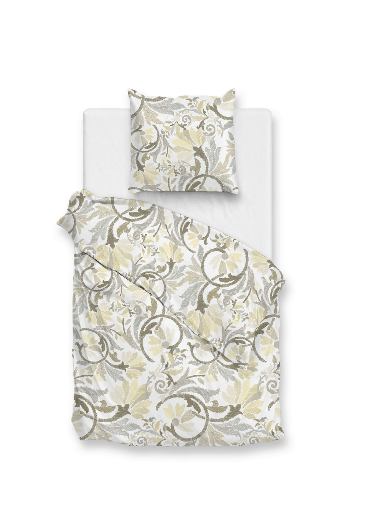 BETTWÄSCHE 2-teilig Amaury Flanell 135/200 cm  - Naturfarben, Basics, Textil (135/200cm)