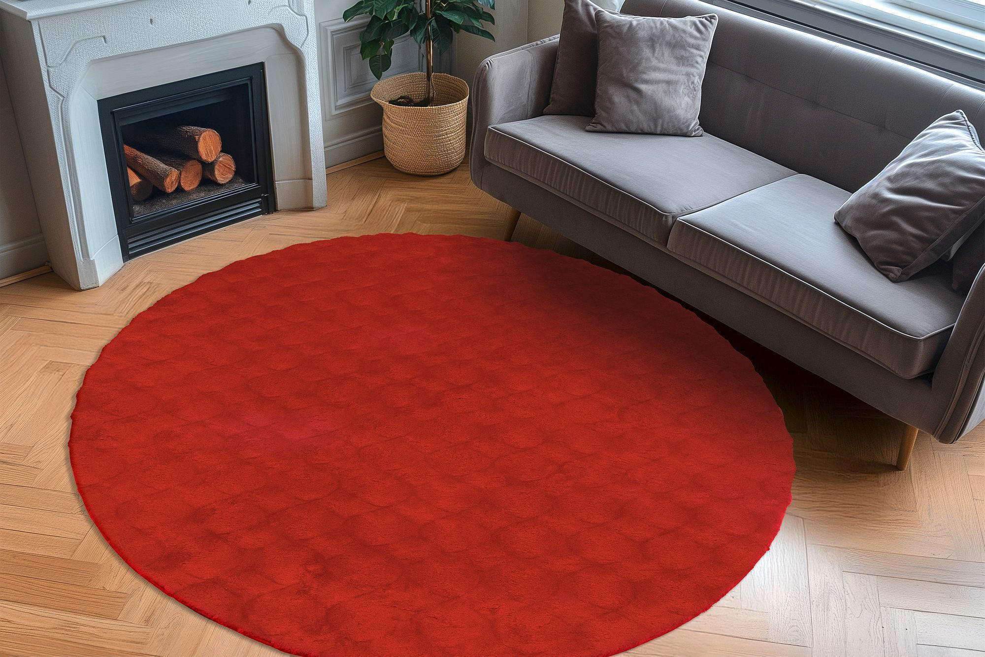 HOCHFLORTEPPICH 200/200 cm My Diamond Rot  - Rot, Design, Textil (200/200cm) - Obsession