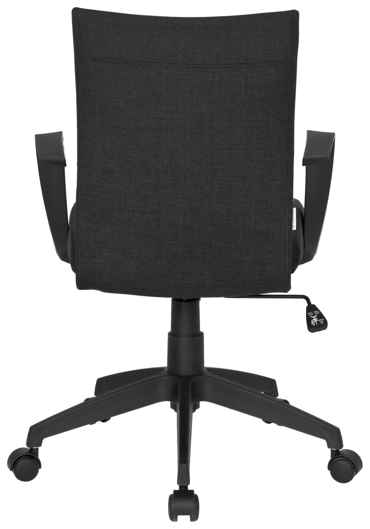 OTOČNÁ ŽIDLE, plochá tkanina, černá - černá, Moderní, textil/plast (54/104/44cm) - MID.YOU