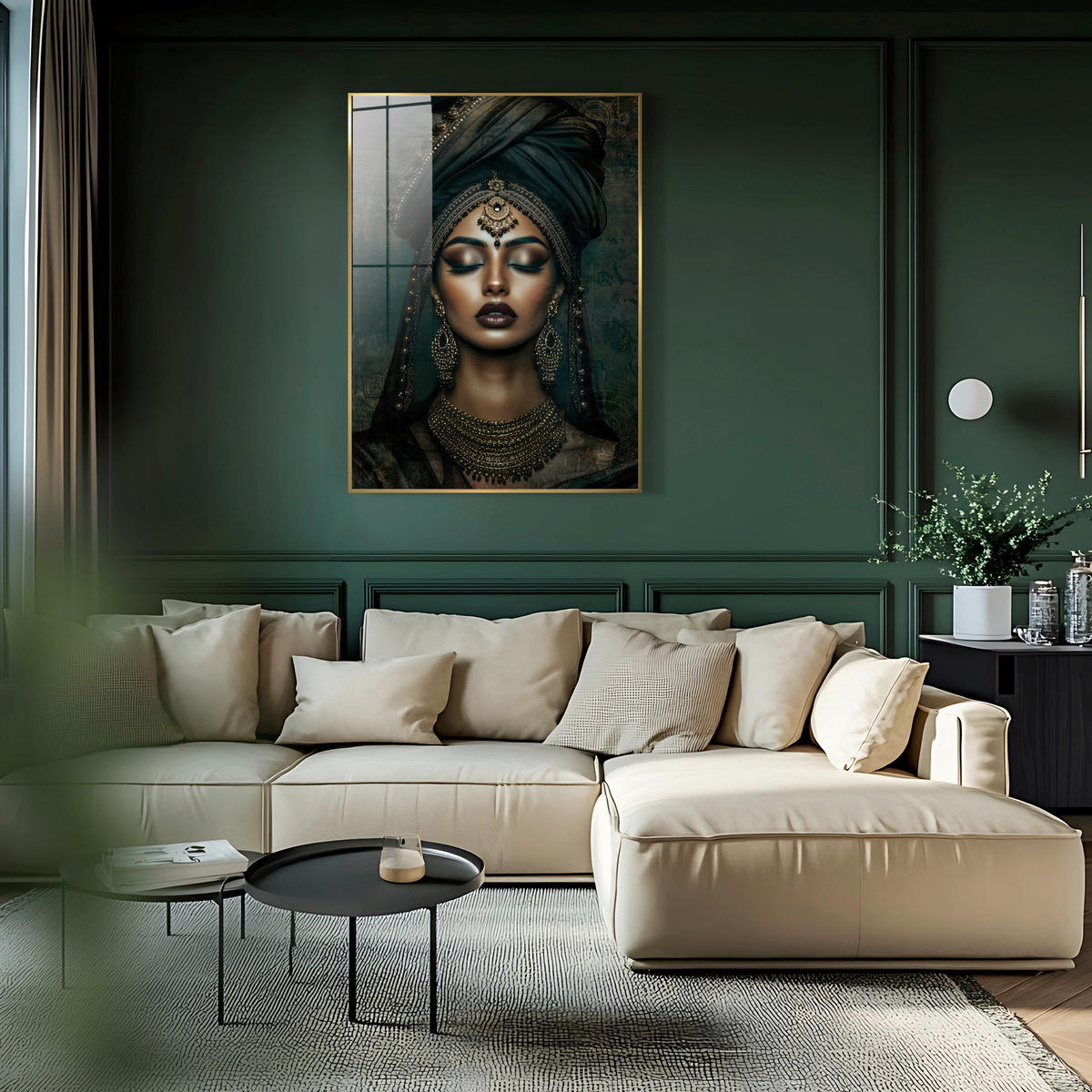 GLASBILD 80/120 cm  - Multicolor, Basics, Glas/Holz (80/120cm)