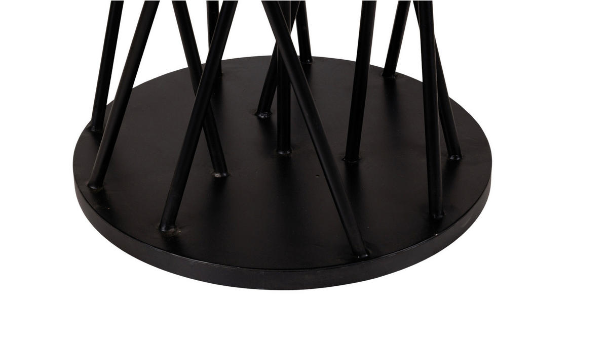ESSTISCH  Metall, Keramik rund Schwarz, Beige  - Beige/Schwarz, Design, Keramik/Metall (120/120/76cm) - Stylife