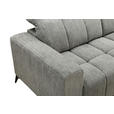 ECKSOFA Dunkelgrau Chenille  - Dunkelgrau/Schwarz, Design, Textil/Metall (293/214cm) - Xora