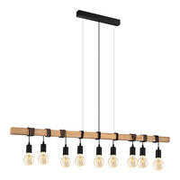 ZÁVĚSNÉ SVÍTIDLO, 150/10/110 cm  - černá, Lifestyle, kov/dřevo (150/10/110cm) - Eglo