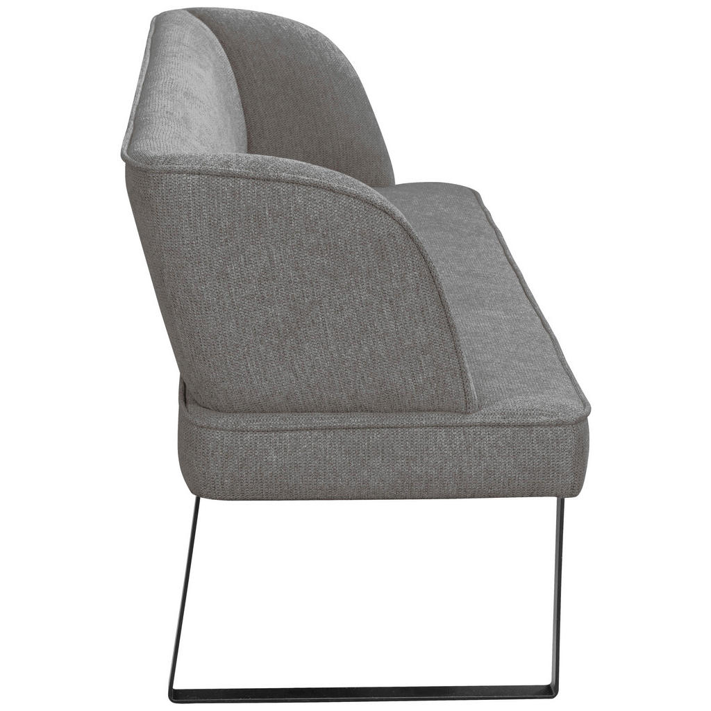 Thumbnail - Novel Sitzbank, Anthrazit, Schwarz, Metall, Textil, 4-Sitzer, 205x91x66 cm, Stoffauswahl, mit Rückenlehne, in verschiede...