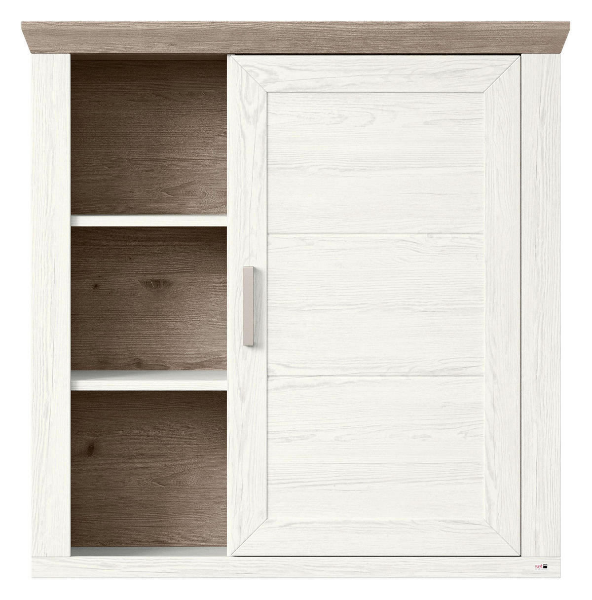 HÄNGEELEMENT Weiß, Eichefarben  - Eichefarben/Weiß, Design, Holzwerkstoff/Metall (104,5/106,2/42,2cm) - SetOne by Musterring