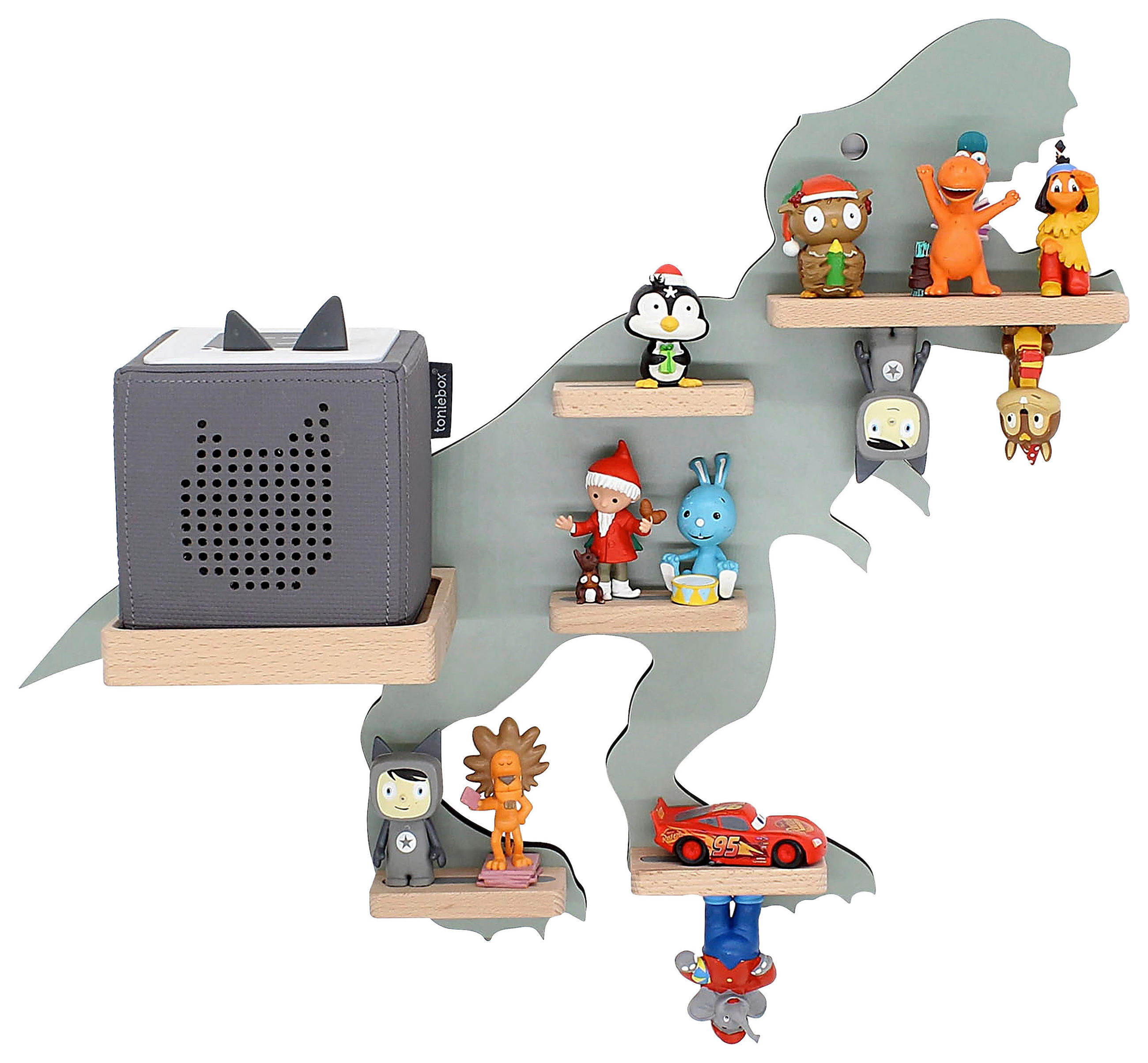 KINDERREGAL Grün  - Grün, MODERN, Holzwerkstoff (52/44/19cm) - MID.YOU