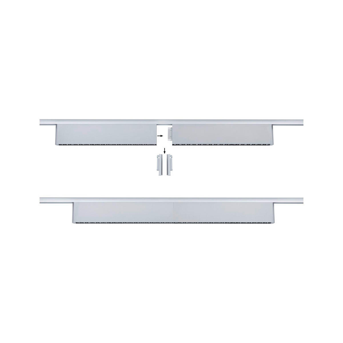 SCHIENENSYSTEM-STRAHLER Urail Zelos 37,2/7,4/2,3 cm  - Chromfarben, Basics, Metall (37,2/7,4/2,3cm) - Paulmann
