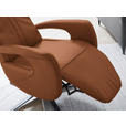 RELAXSESSEL in Leder Cognac  - Cognac/Schwarz, Design, Leder/Metall (71/112/83cm) - Dieter Knoll