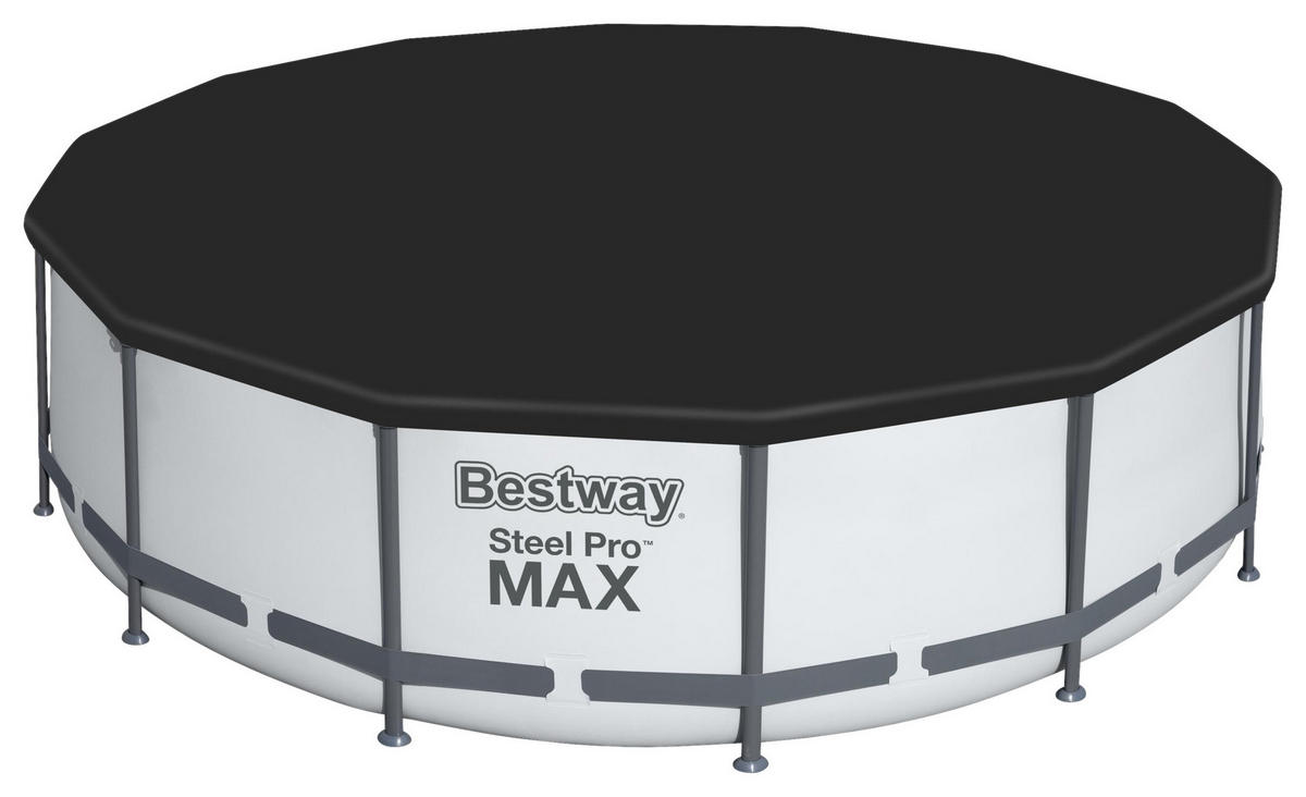 BAZÉN 427/107 cm - šedá/bílá, Basics, kov/plast (427/107cm) - Bestway