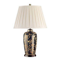 TISCHLEUCHTE Black Birds 74/46 cm  - Goldfarben/Schwarz, KONVENTIONELL, Keramik/Textil (74/46cm) - Elstead Lighting