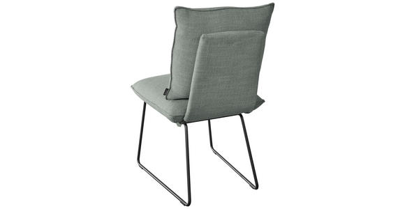 STUHL - Platinfarben/Schwarz, Design, Textil/Metall (51/90/70cm) - Dieter Knoll