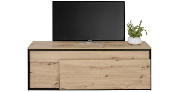 TV-ELEMENT 155/55/41 cm  - Schwarz/Eiche Artisan, Design, Holzwerkstoff/Kunststoff (155/55/41cm) - Hom`in