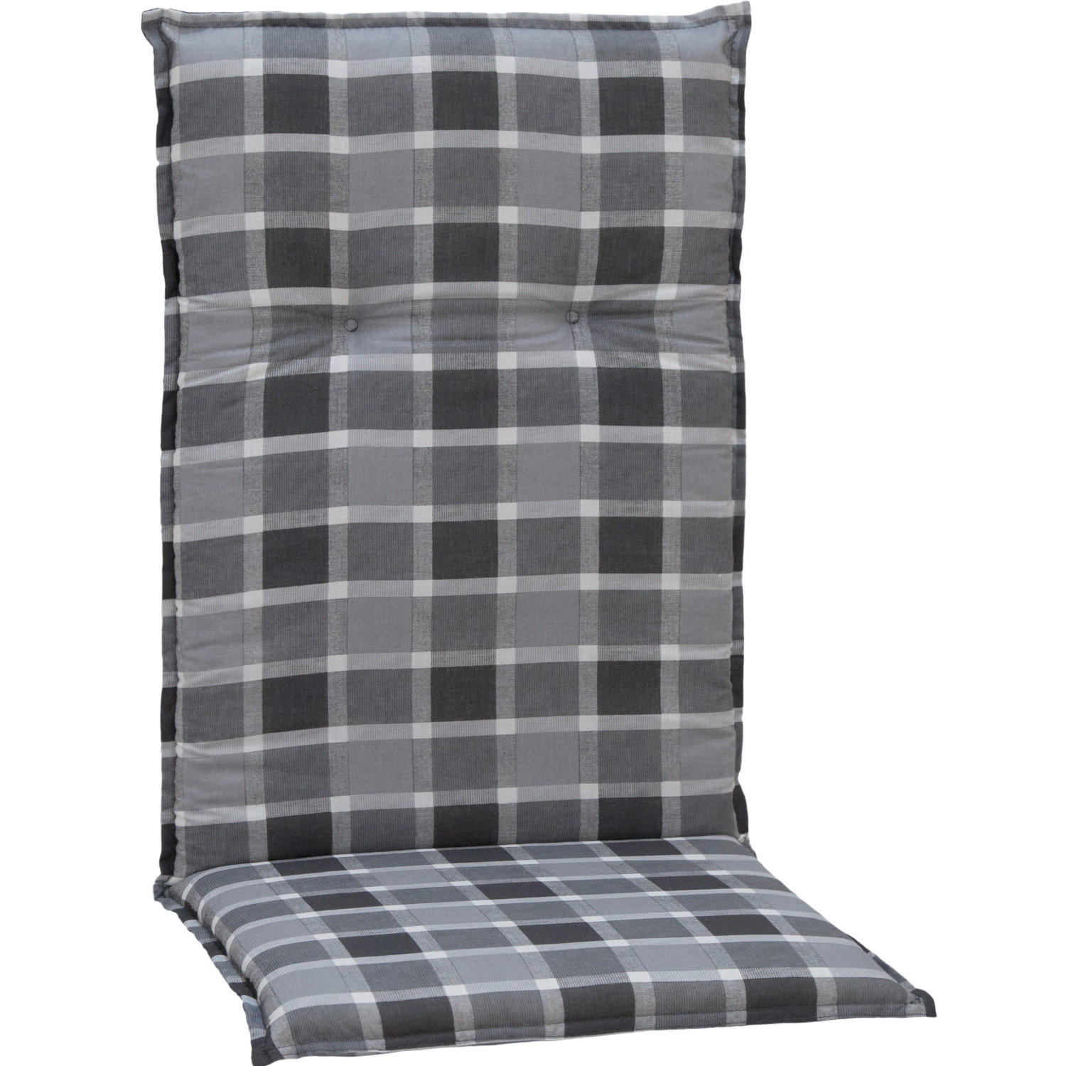 SESSELAUFLAGE Karo  - Grau, Basics, Textil (118/50/6cm) - Gardenson