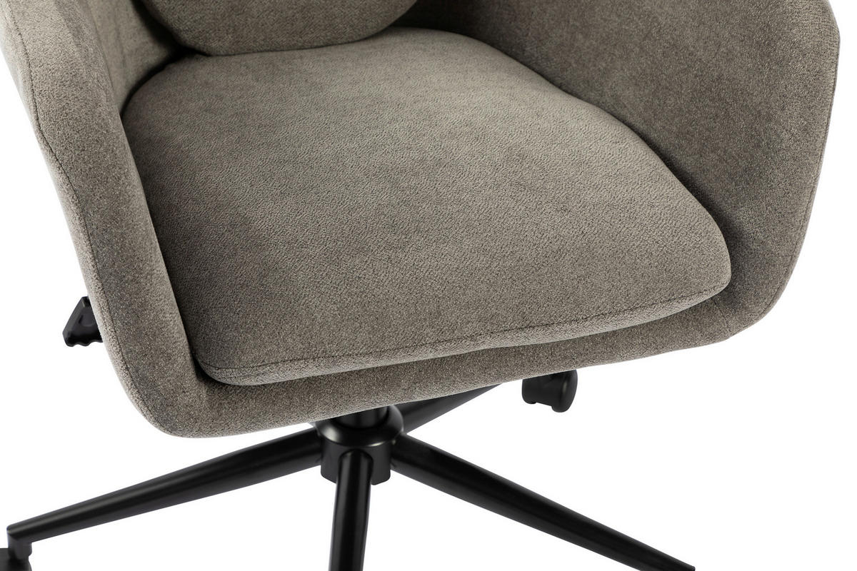 DREHSTUHL Webstoff Grau, Schwarz  - Schwarz/Grau, Modern, Kunststoff/Textil (58/91-99/71cm) - MID.YOU