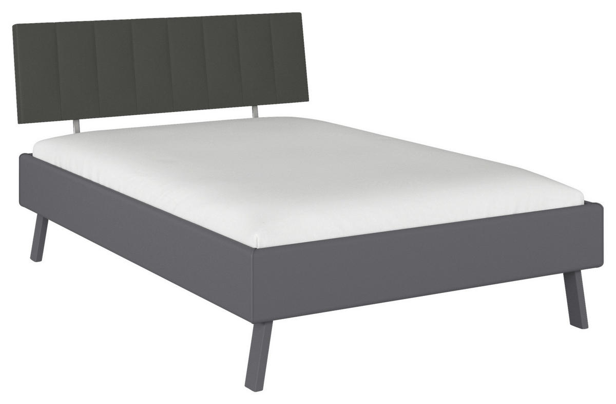 BETT 140/200 cm  in Grau  - Grau, Design, Holzwerkstoff/Textil (140/200cm) - Carryhome