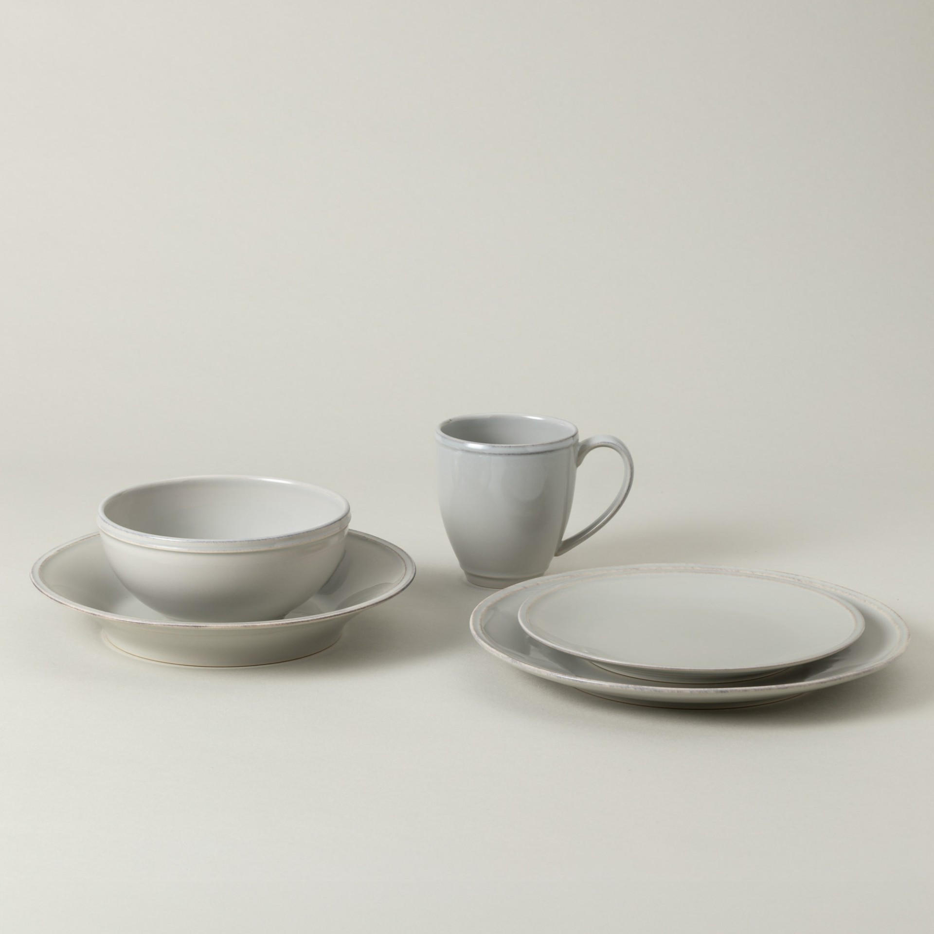 KOMBISERVICE Grau FRISO 5-teilig 1 Personen  - Grau, Basics, Keramik - Costa Nova