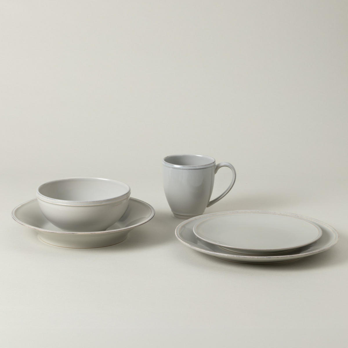 KOMBISERVICE Grau FRISO 5-teilig 1 Personen  - Grau, Basics, Keramik - Costa Nova