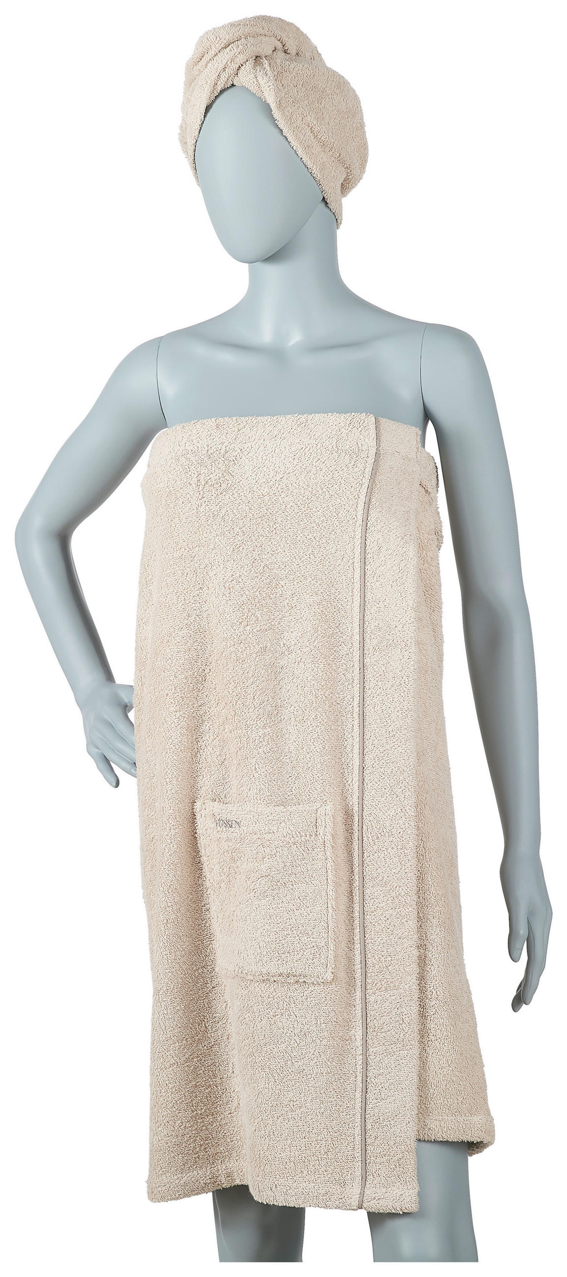 FROTTIERSET WELLNESS DREAMS Greige 2-teilig  - Greige, Basics, Textil (80/140cm) - Vossen