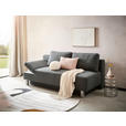 SCHLAFSOFA Flachgewebe Dunkelgrau  - Chromfarben/Dunkelgrau, Design, Holz/Textil (205/77-93/99cm) - Novel
