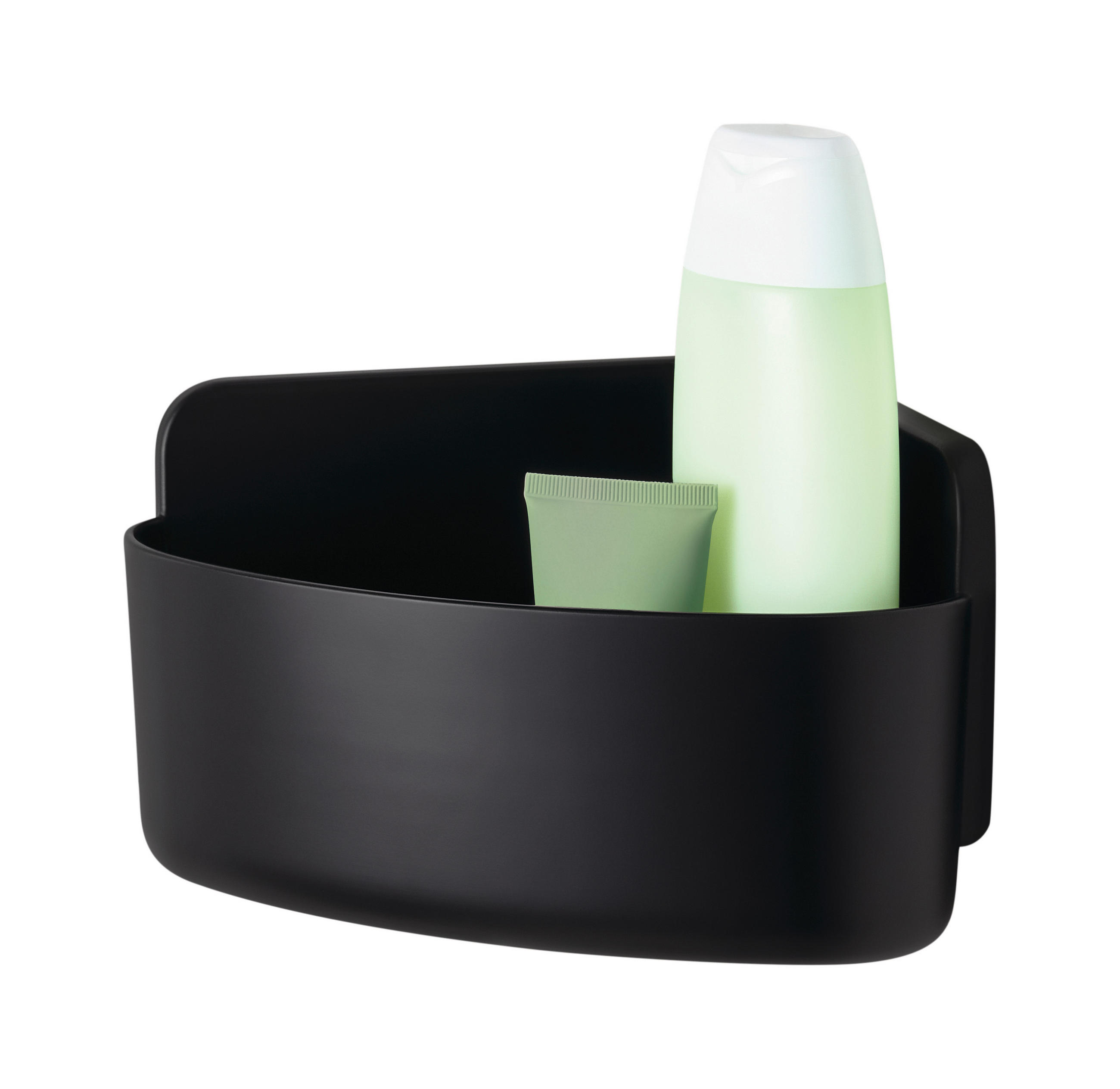 DUSCHKORB - Schwarz, Basics, Kunststoff (17,5/12/17,5cm) - Tesa