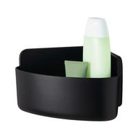 DUSCHKORB - Schwarz, Basics, Kunststoff (17,5/12/17,5cm) - Tesa