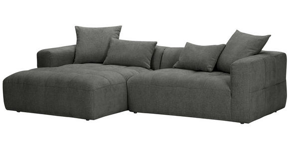ECKSOFA in Flachgewebe Schwarz  170/280 cm  - Schwarz, KONVENTIONELL, Kunststoff/Textil (170/280cm) - Carryhome