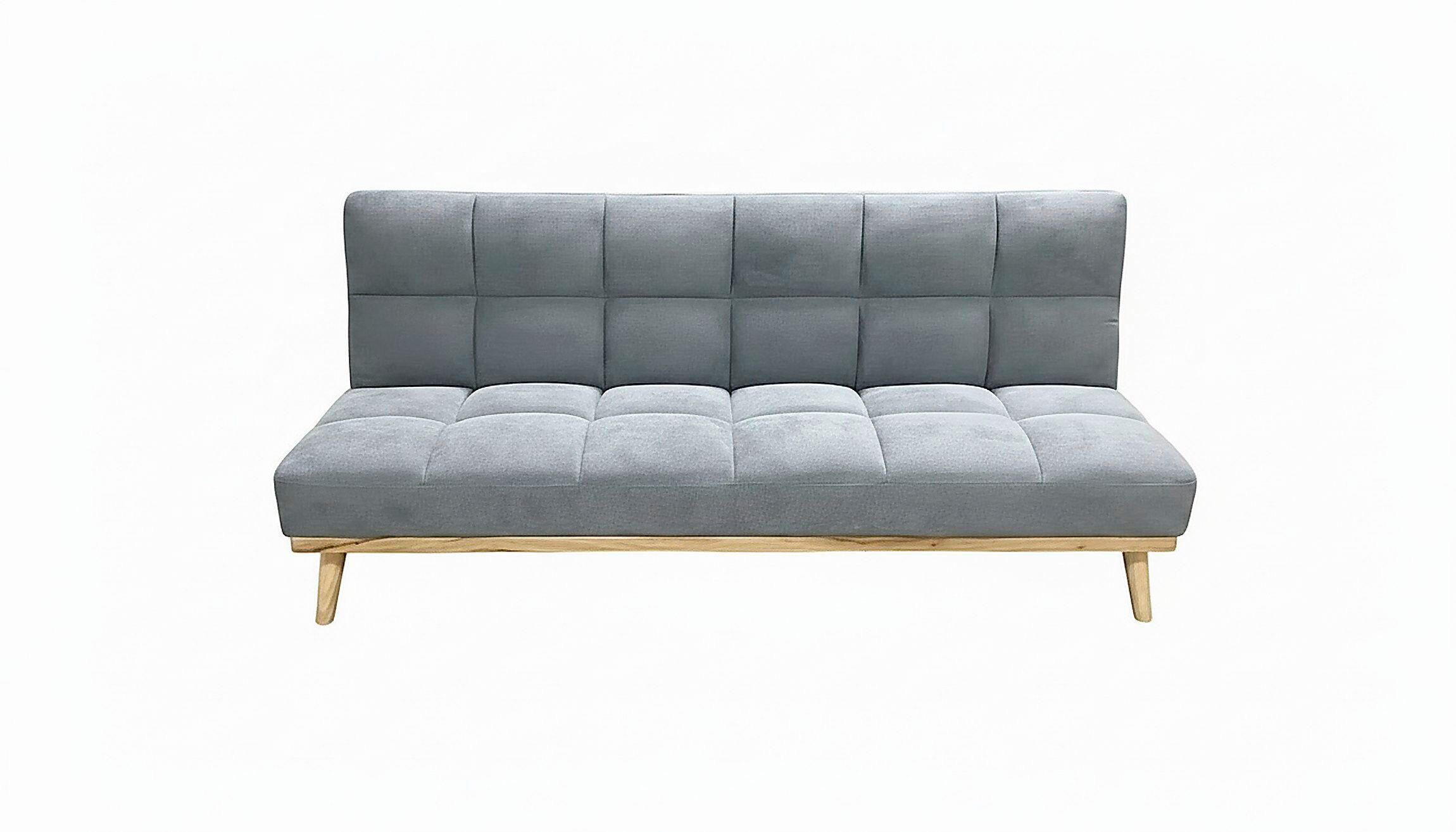 SCHLAFSOFA UNDICI in Webstoff Grau  - Naturfarben/Grau, Design, Holz/Textil (190/84/80cm) - P & B