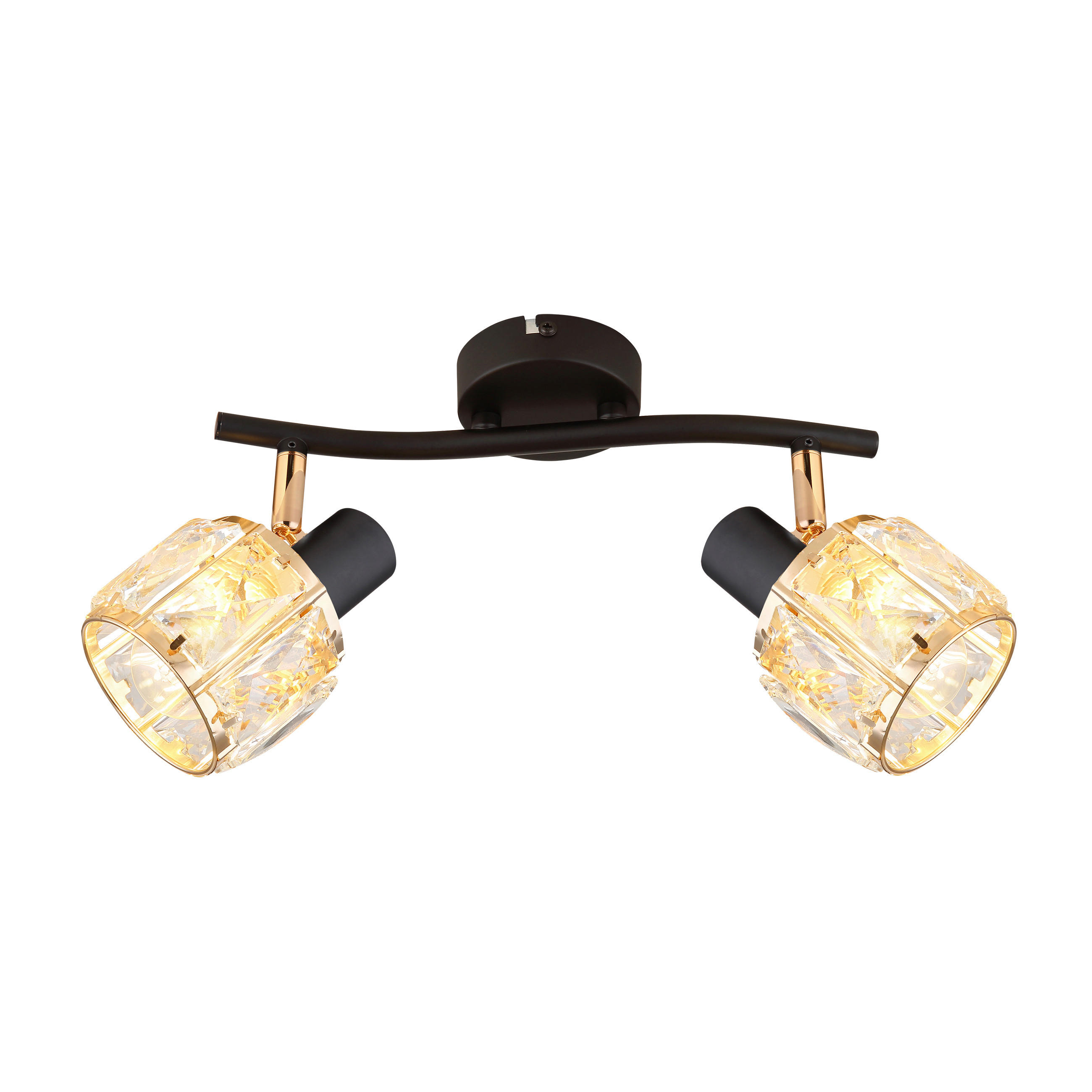 SPOTLIGHT Dubai 28/9/18 cm   - roséguld/svart, Klassisk, metall/glas (28/9/18cm)