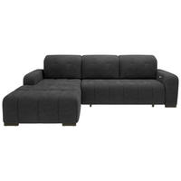 ECKSOFA  in Mikrofaser Schwarz  292/185 cm  - Schwarz, MODERN, Textil/Metall (292/185cm) - Livetastic