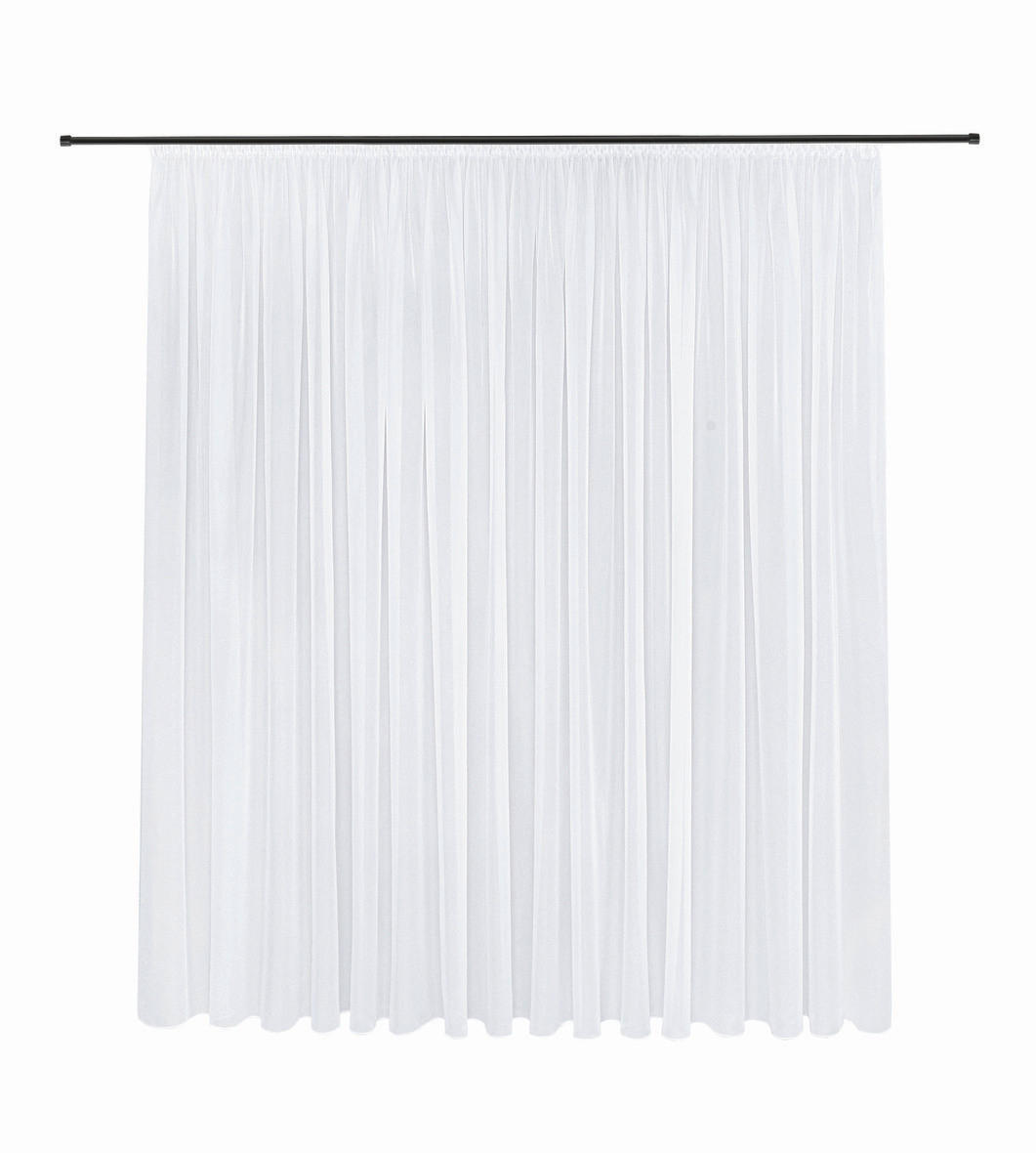 FERTIGSTORE  transparent  450/245 cm   - Weiß, Basics, Textil (450/245cm)