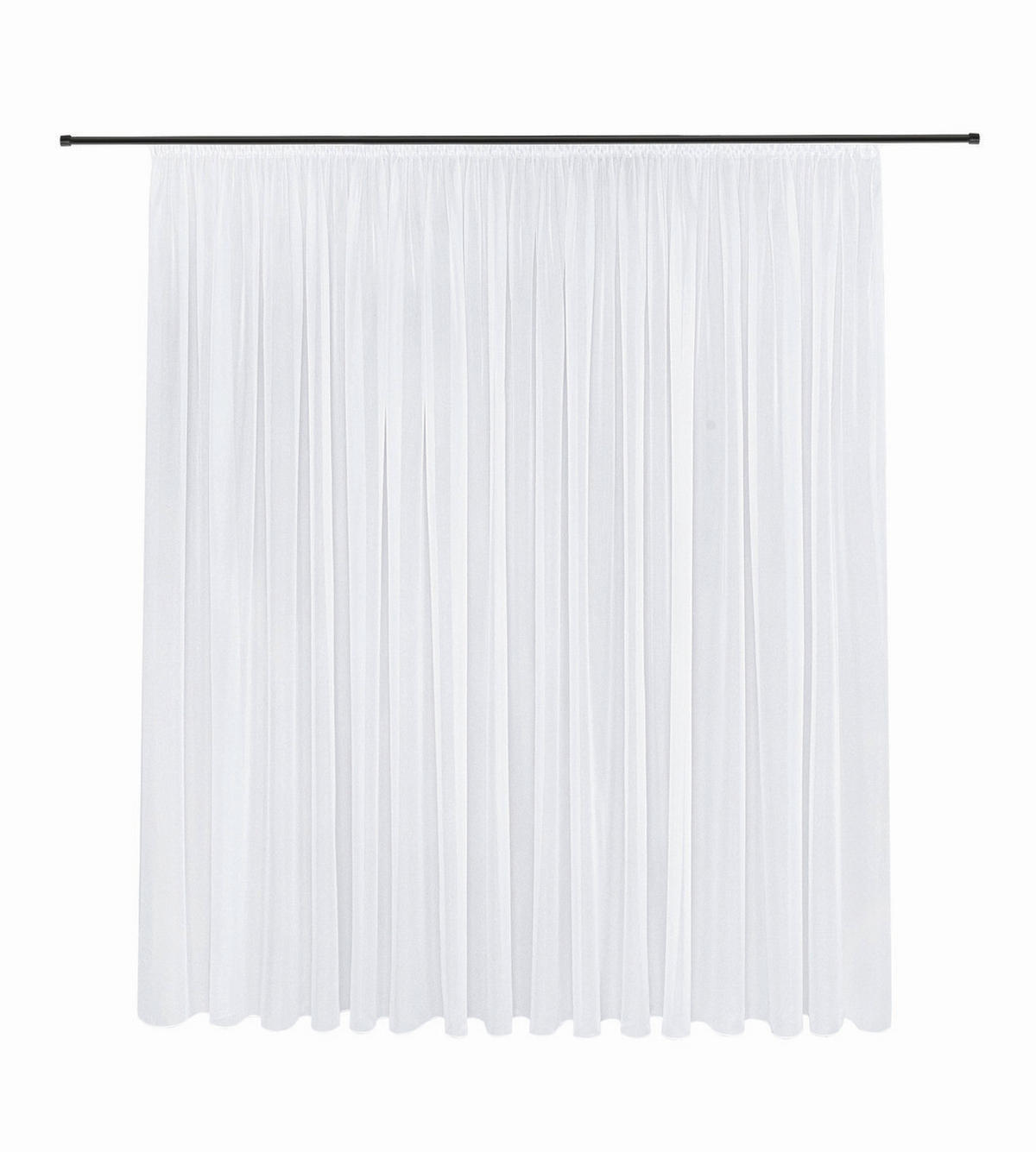 FERTIGSTORE  transparent  450/245 cm   - Weiß, Basics, Textil (450/245cm)