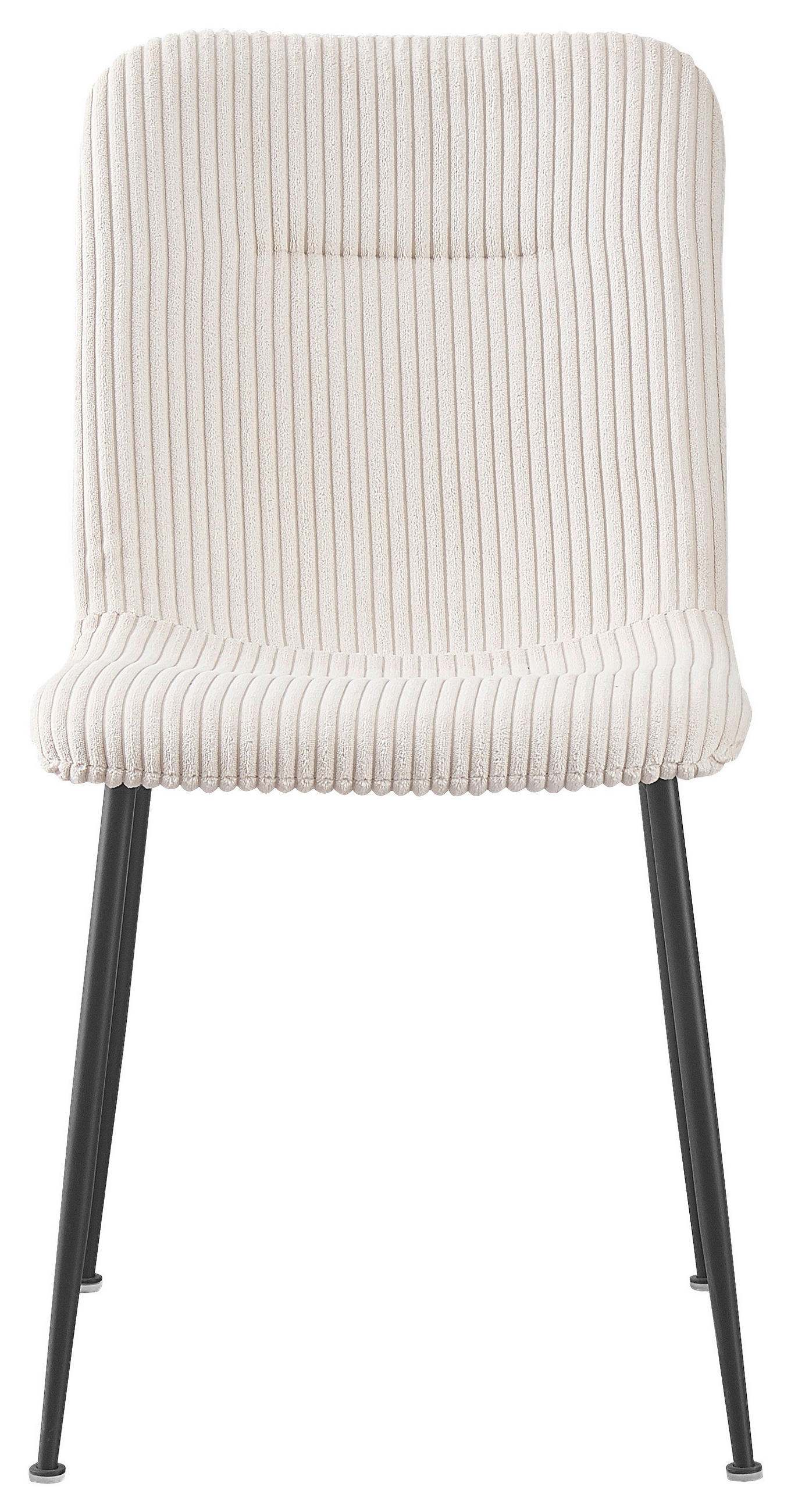 STUHL Cord Beige  - Beige/Schwarz, Design, Textil/Metall (43/83/56cm) - Xora