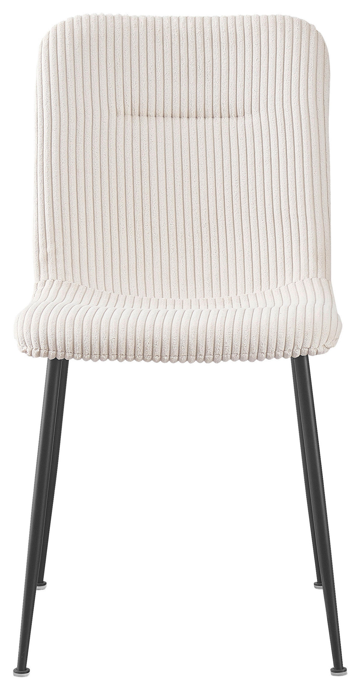 STUHL Cord Beige  - Beige/Schwarz, Design, Textil/Metall (43/83/56cm) - Xora