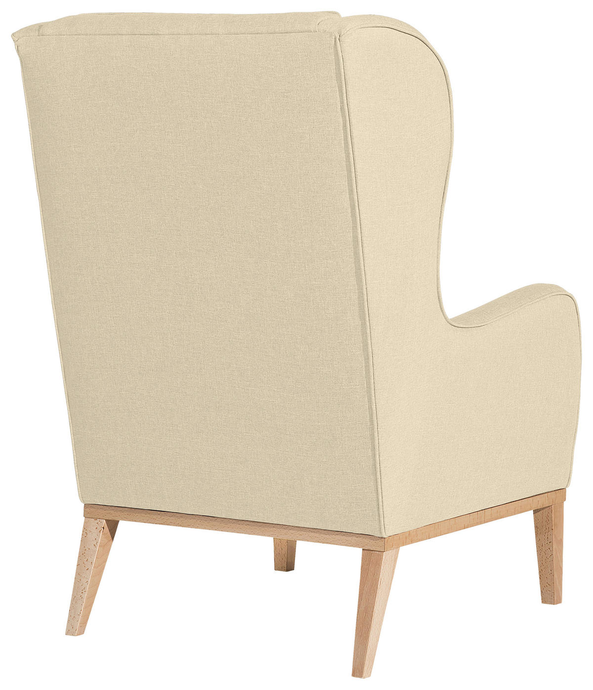 OHRENSESSEL in Flachgewebe Beige  - Beige/Naturfarben, Konventionell, Holz/Textil (66/104/78cm) - Max Winzer
