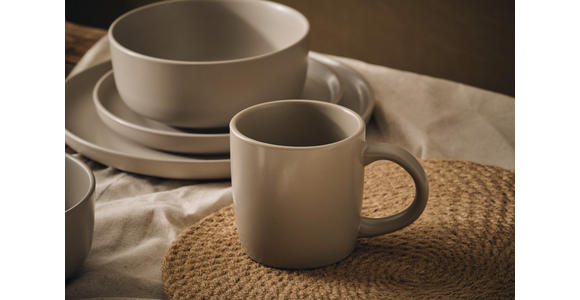 KOMBISERVICE Taupe Salerno 16-teilig 4 Personen  - Taupe, Trend, Keramik - Novel