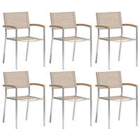 GARTENSESSEL-SET Metall, Textil Sandfarben, Beige, Teakfarben  - Sandfarben/Beige, MODERN, Textil/Metall (57/89/56cm) - Acamp