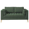 2-SITZER-SOFA in Bouclé Dunkelgrün  - Dunkelgrün/Naturfarben, Design, Holzwerkstoff/Textil (110/95/85cm) - MID.YOU